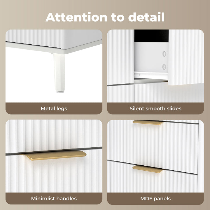 Dressing Table LED Mirror Jewellery Cabinet Makeup Storage 8 Drawers