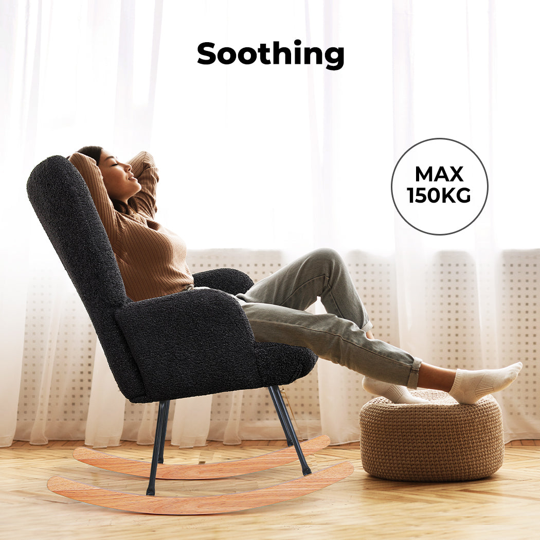 Levede Fleece Rocking Chair