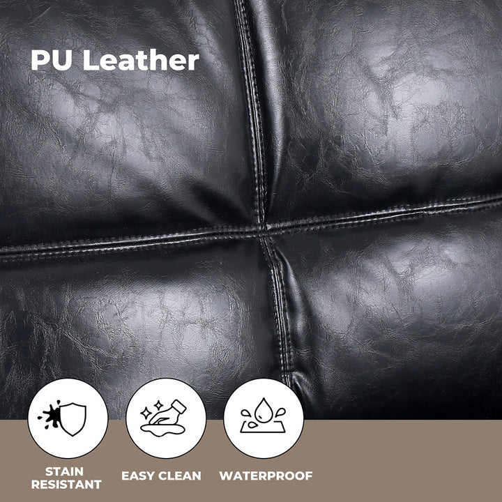 Sofa Bed Futon Recliner Lounge Couch Convertible PU Leather 3 Seater
