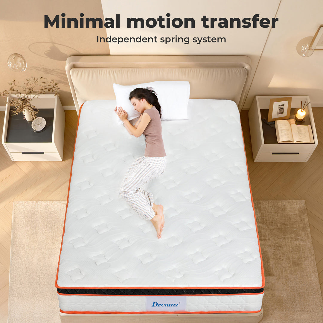 Dreamz Spring Mattress 7 Zone Bed Pocket Medium Firm Memory Foam