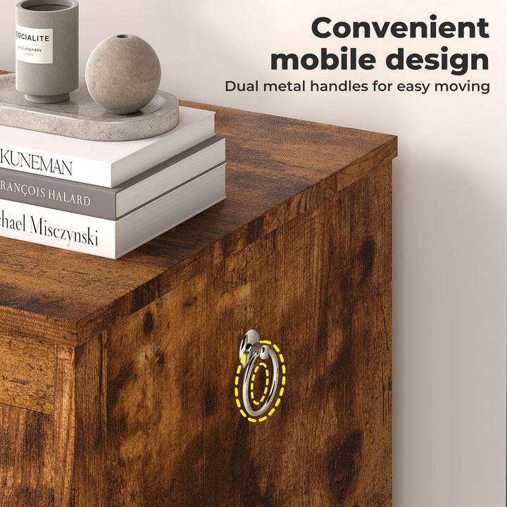 Storage Bench Rustic Wooden Cabinet Chest Table Toy Box Indoor Furniture