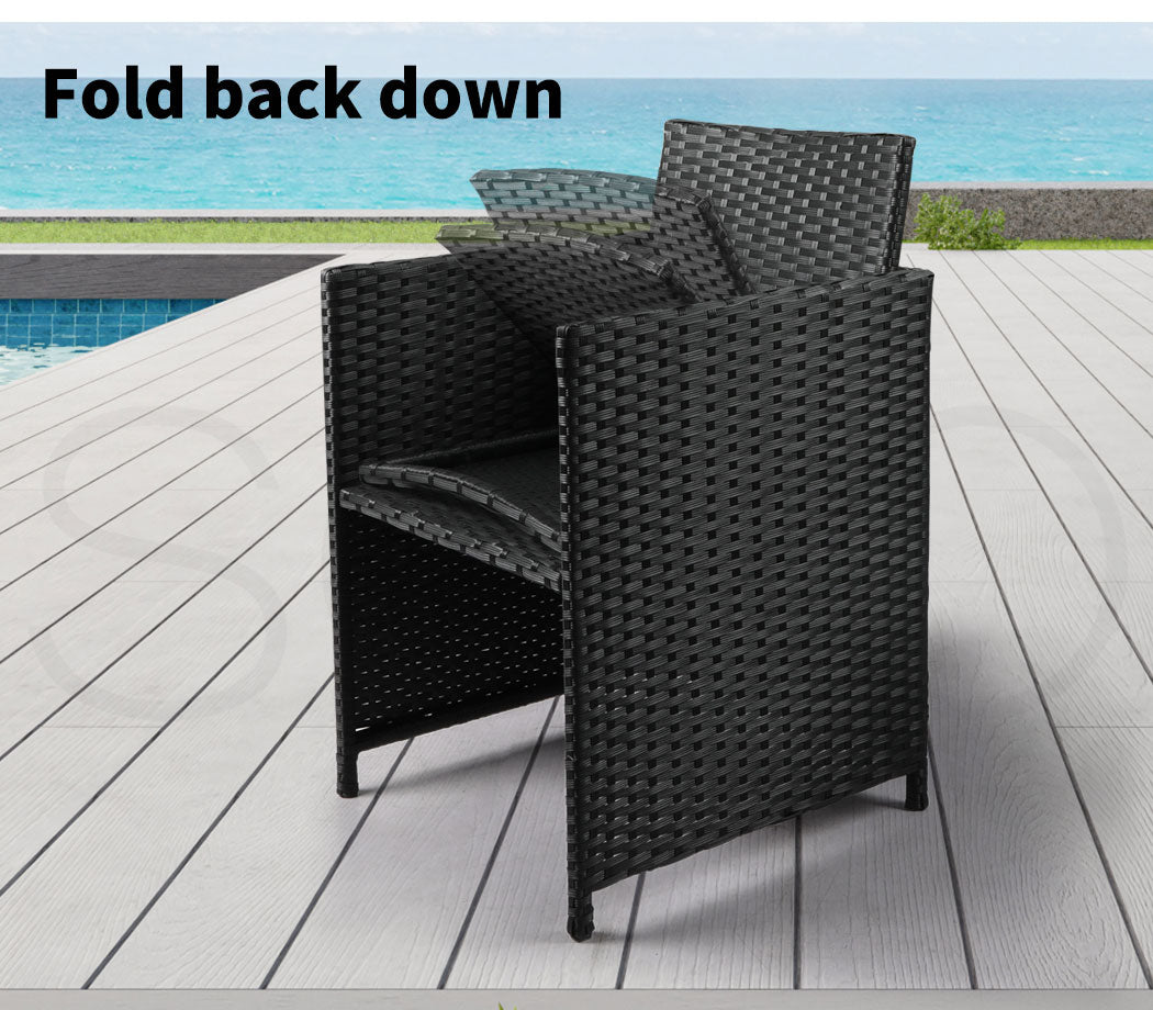 Levede 9PCS Outdoor Table Chair Set - Levede