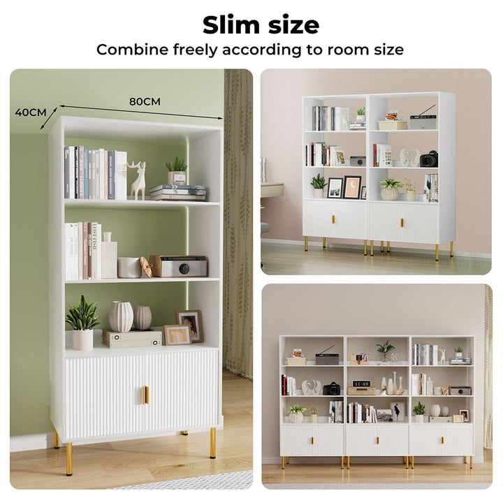 Levede Display Shelf 3 Tier Open Bookshelf 165cm Storage Cabinet Bookcase Wooden
