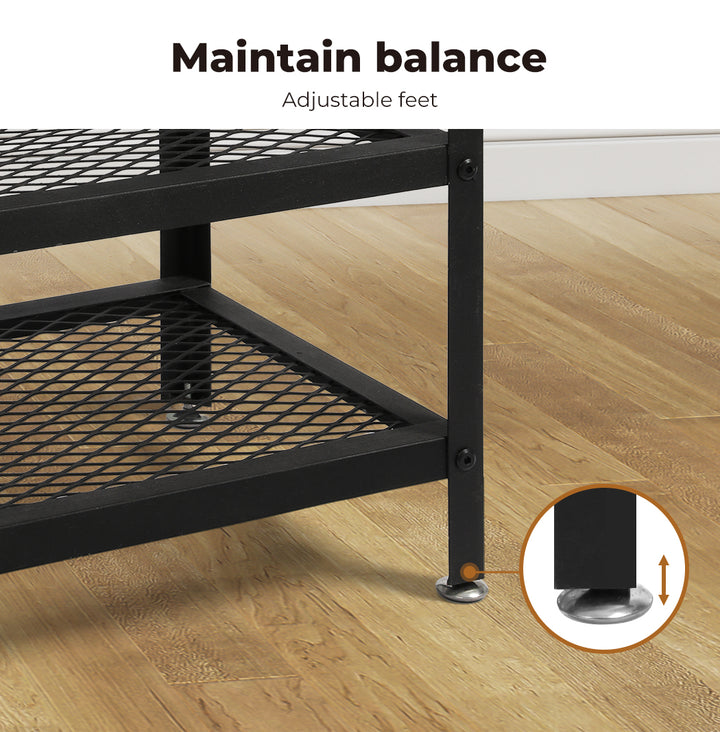 3-Tier Shoe Rack Bench Storage Cabinet
