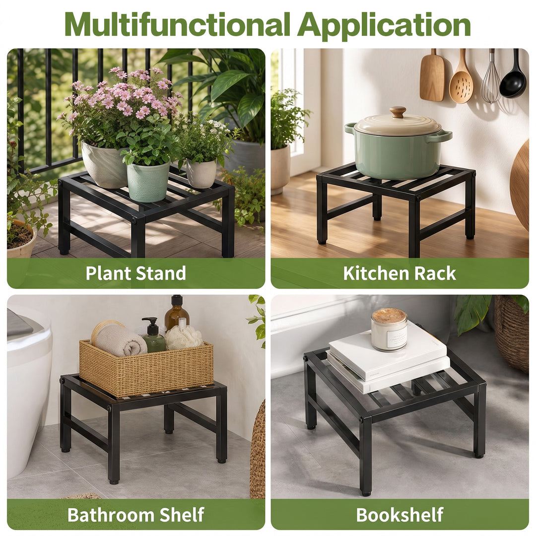 Plant Stand 3 Tier Outdoor Carbon Steel Heavy Duty for Garden Patio Black