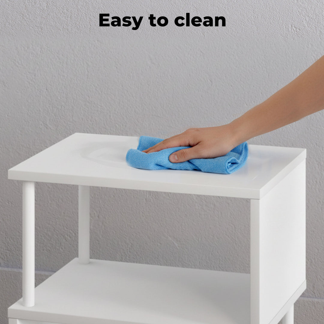 Modern Side Table 3‑Tier Storage Bedside Table End Table Living Room