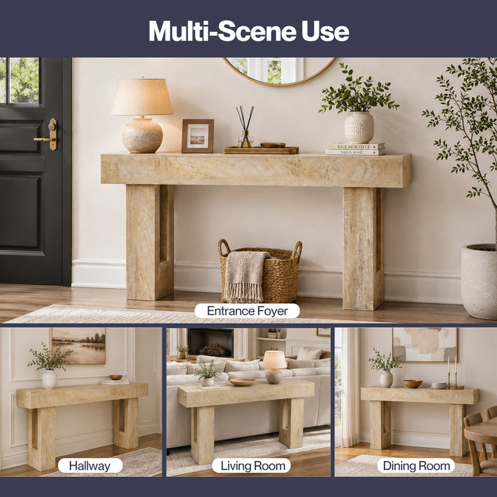 Console Table 160cm Sofa Table Narrow Entryway Hallway Living Room Wood