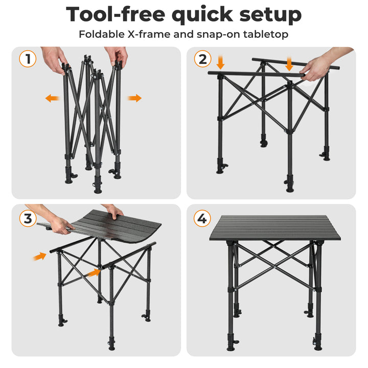 Camping Table Folding Aluminum Portable Picnic Foldable BBQ Desk