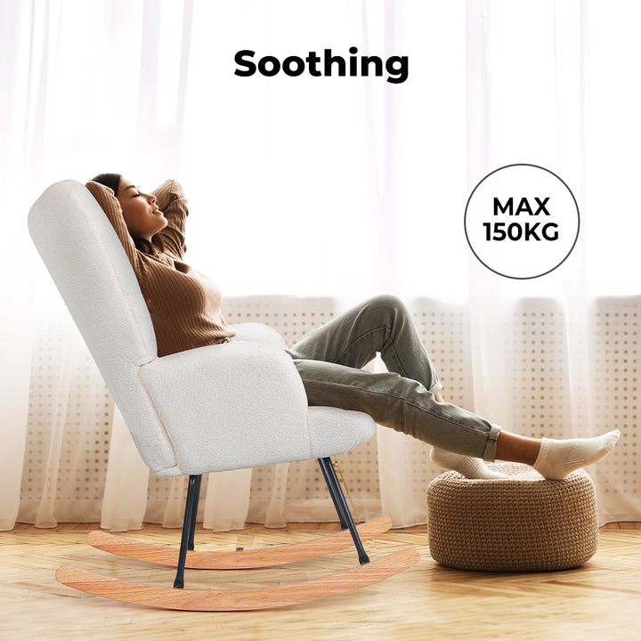 Levede Fleece Rocking Chair - Levede