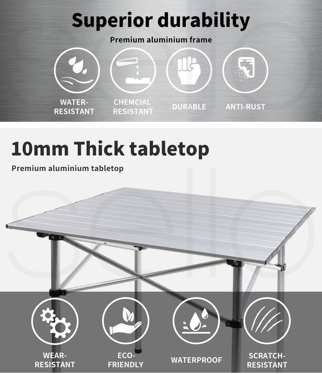 Levede Roll Up Camping Table Folding - Levede