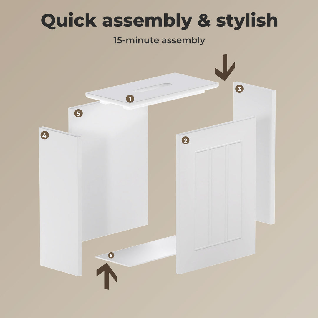 Bathroom Storage Box Lid Slim Toilet Paper Storage Organiser Container