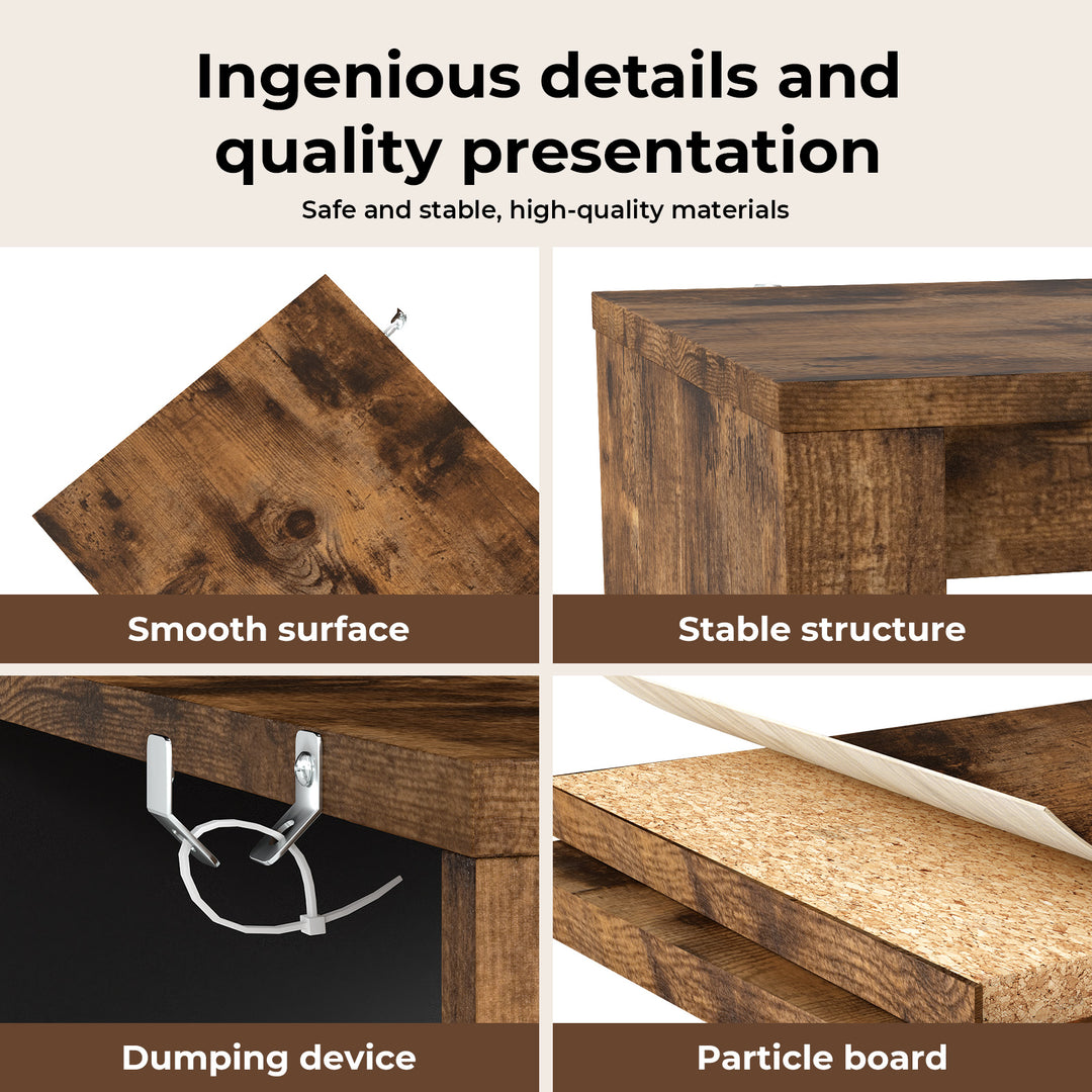 TV Unit Stand Cabinet Glass Display Storage Shelves RGB LED Lights 140cm