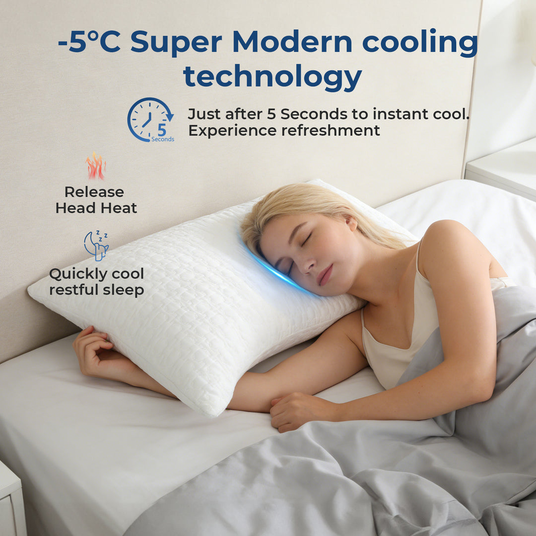 Memory Foam Adjustable Pillow Neck Pain Relief Cooling Side Sleeper