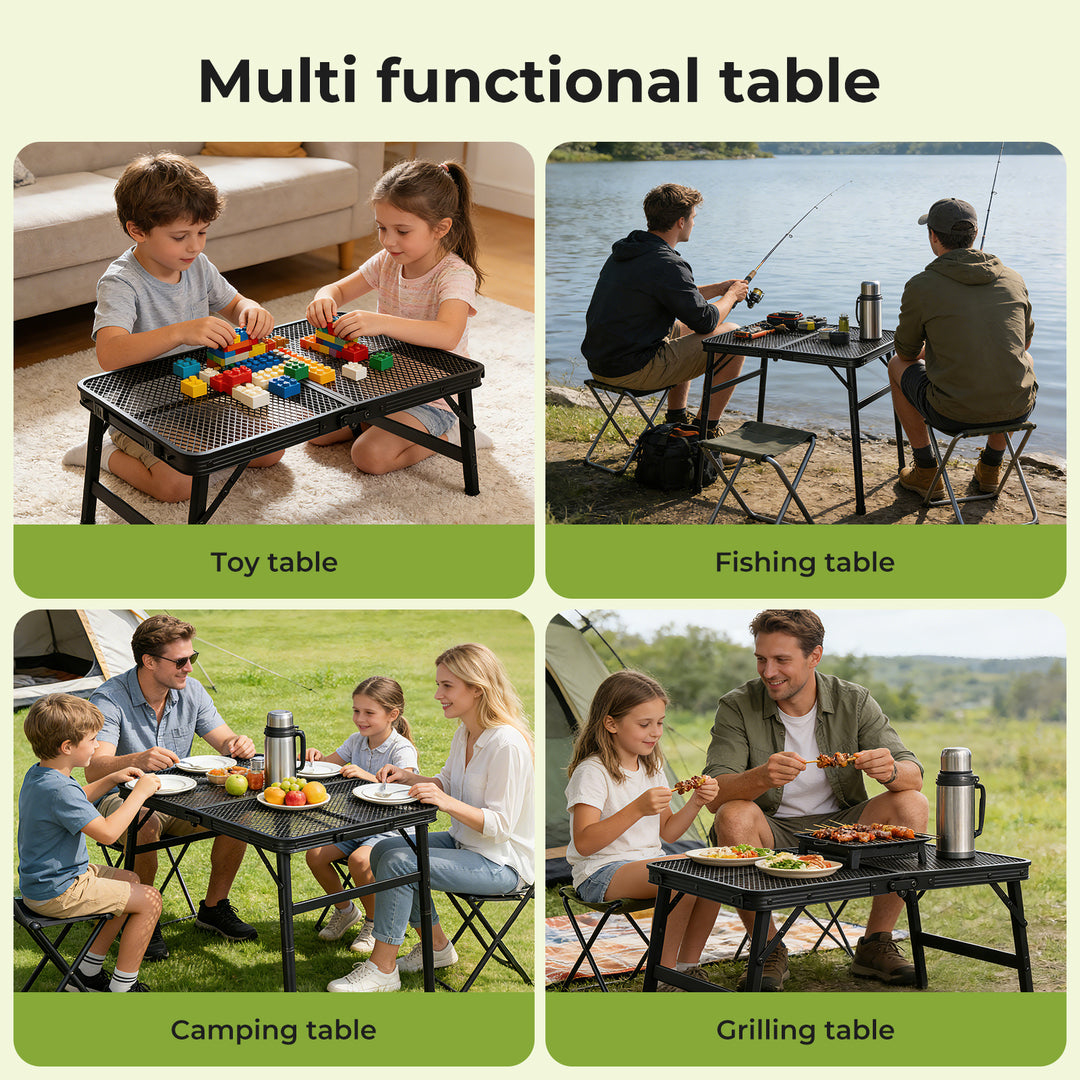 Camping Table Mesh Desktop Lightweight Portable Folding Grill Desk