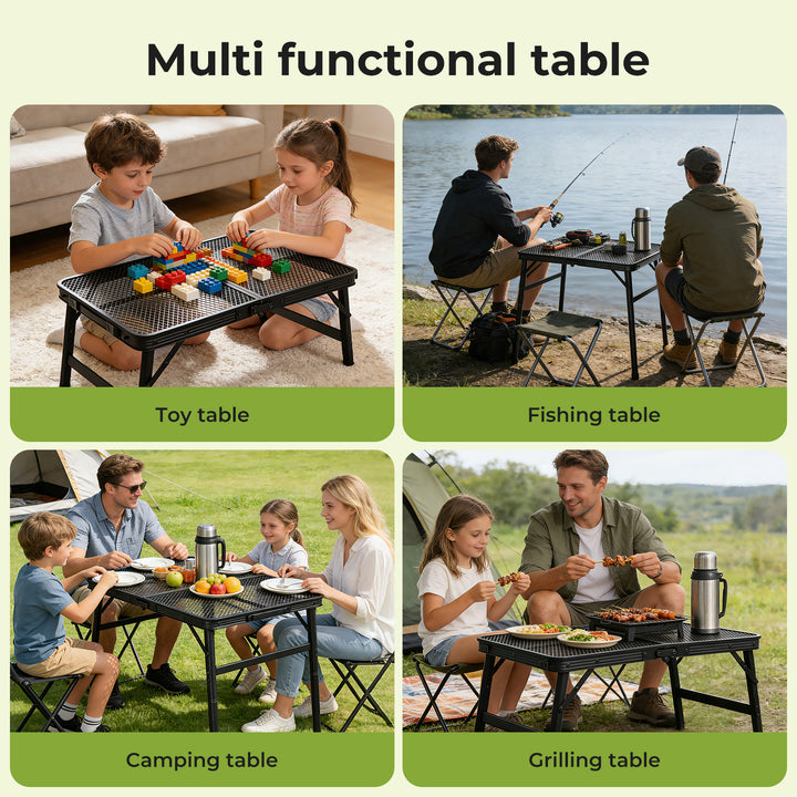 Camping Table Mesh Desktop Lightweight Portable Folding Grill Desk