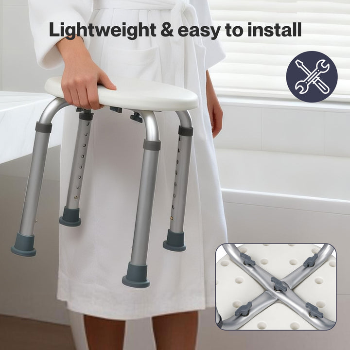 Shower Chair Bath Stool Seat Safety Bathroom Adjustable Height Non Slip