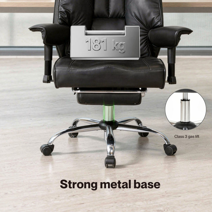 Heavy Duty Office Chair Tall PU Leather High Back Computer Work Seat