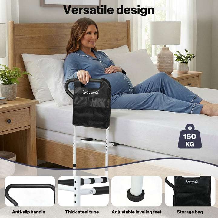 Bed Rail Safety Bed Assist Rail Grab Handrail Adjustable Elderly Adult