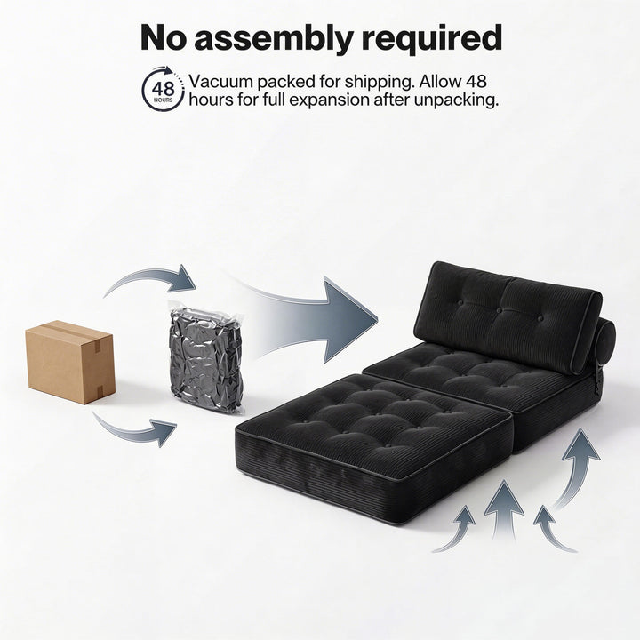 3 in 1 Convertible Sofa Bed Foldable Single Sleeper Chair Living Room