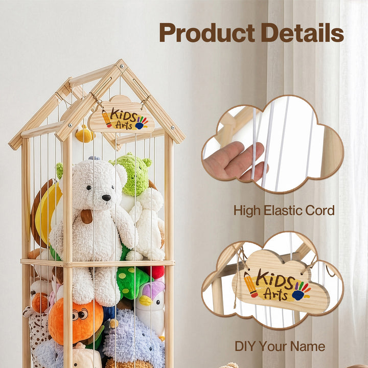 Kids Toys Storage Tube Box Plush Doll Display Organiser 150cm x 40cm