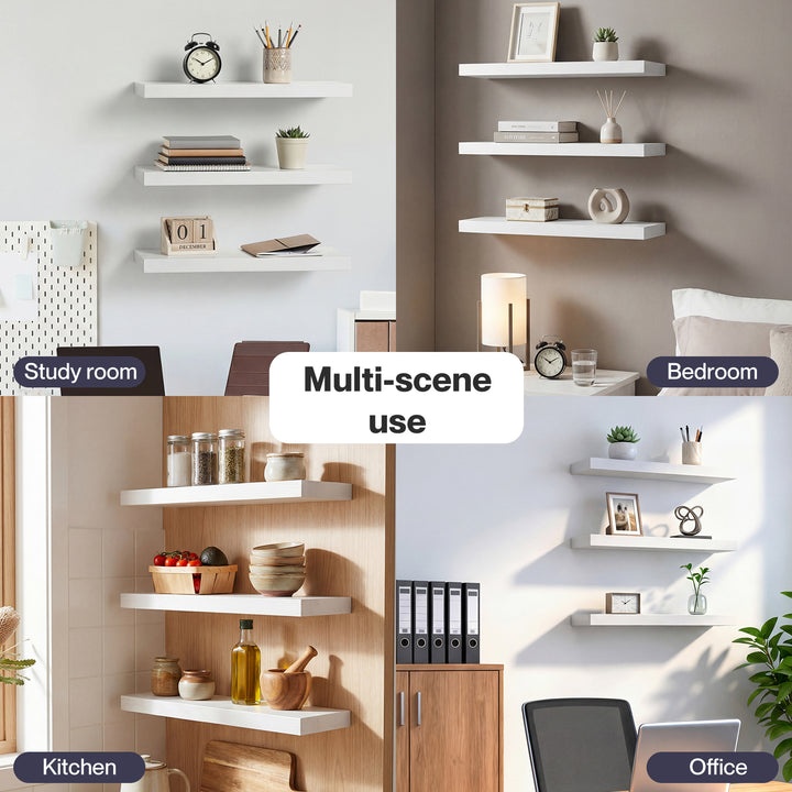 Floating Wall Shelf 2 & 3 PCS Wall Mounted Shelves Book Display Storage Rack