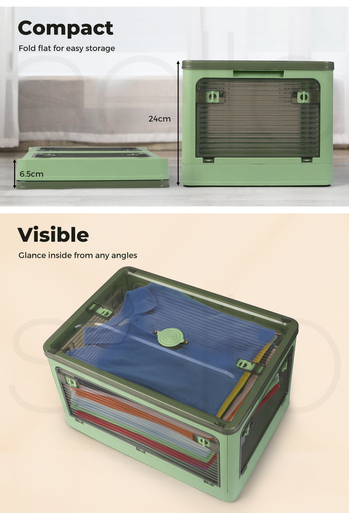 Storage Box Stackable Storage Container - Green