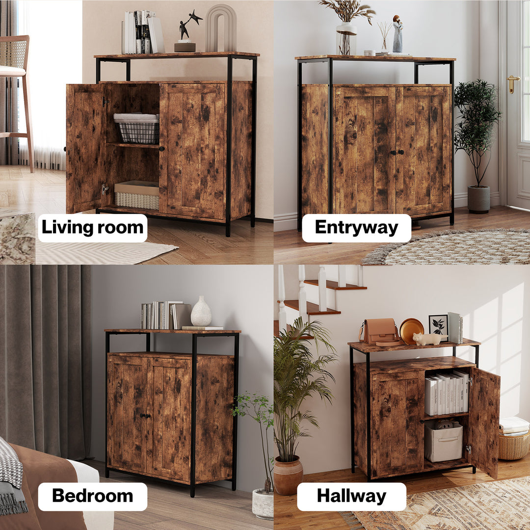 Storage Cabinet Multipurpose Organiser Cupboard Adjustable Shelves