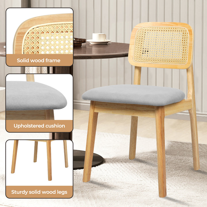Levede Rattan Dining Chair – Wicker & Wood Frame