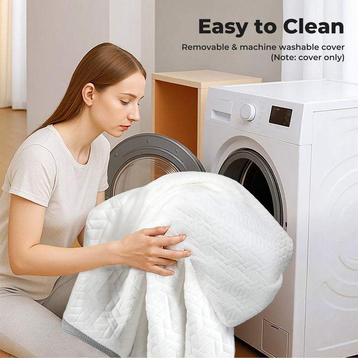 Mattress Topper Queen Size Memory Foam Dual Layer Anti Slip All Season