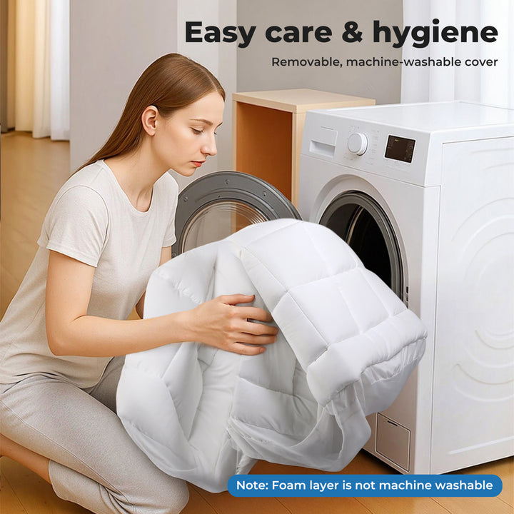 Gel Memory Foam Mattress Topper Queen 8cm Pressure Relief Deep Pocket