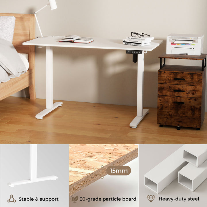 Electric Standing Desk Height Adjustable Gaming Desk Home Office 120cm