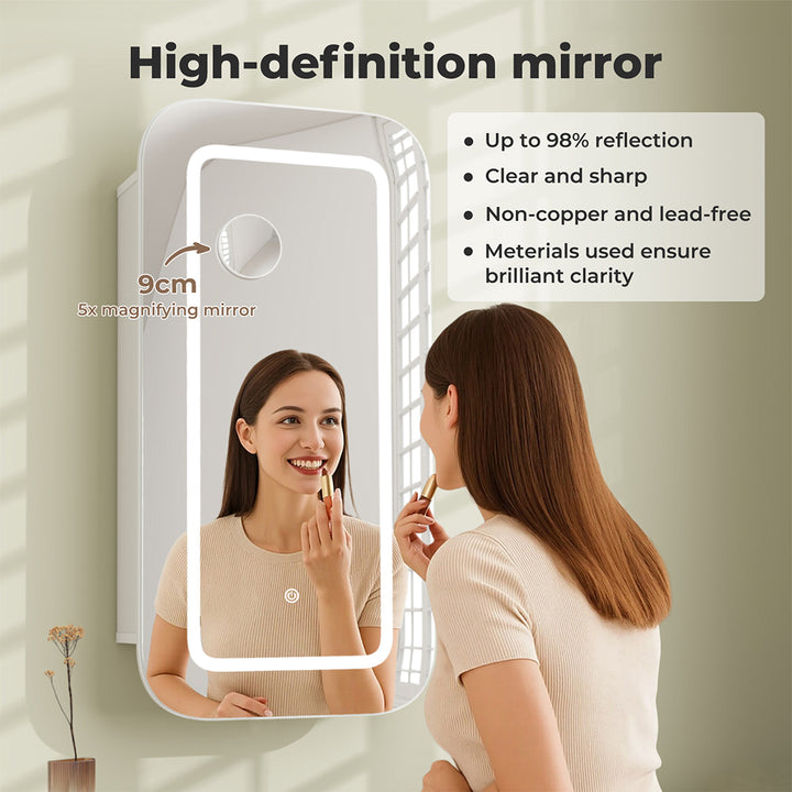 LED Bathroom Mirror Cabinet with Storage