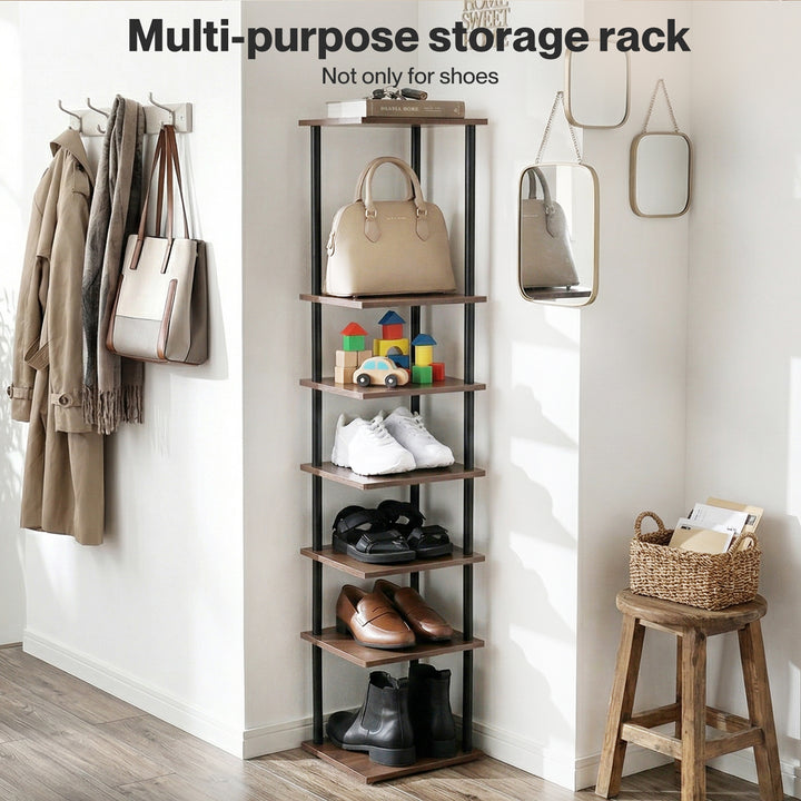 Vertical Shoe Rack 8-Tier Space Saving Narrow Corner Organiser Storage
