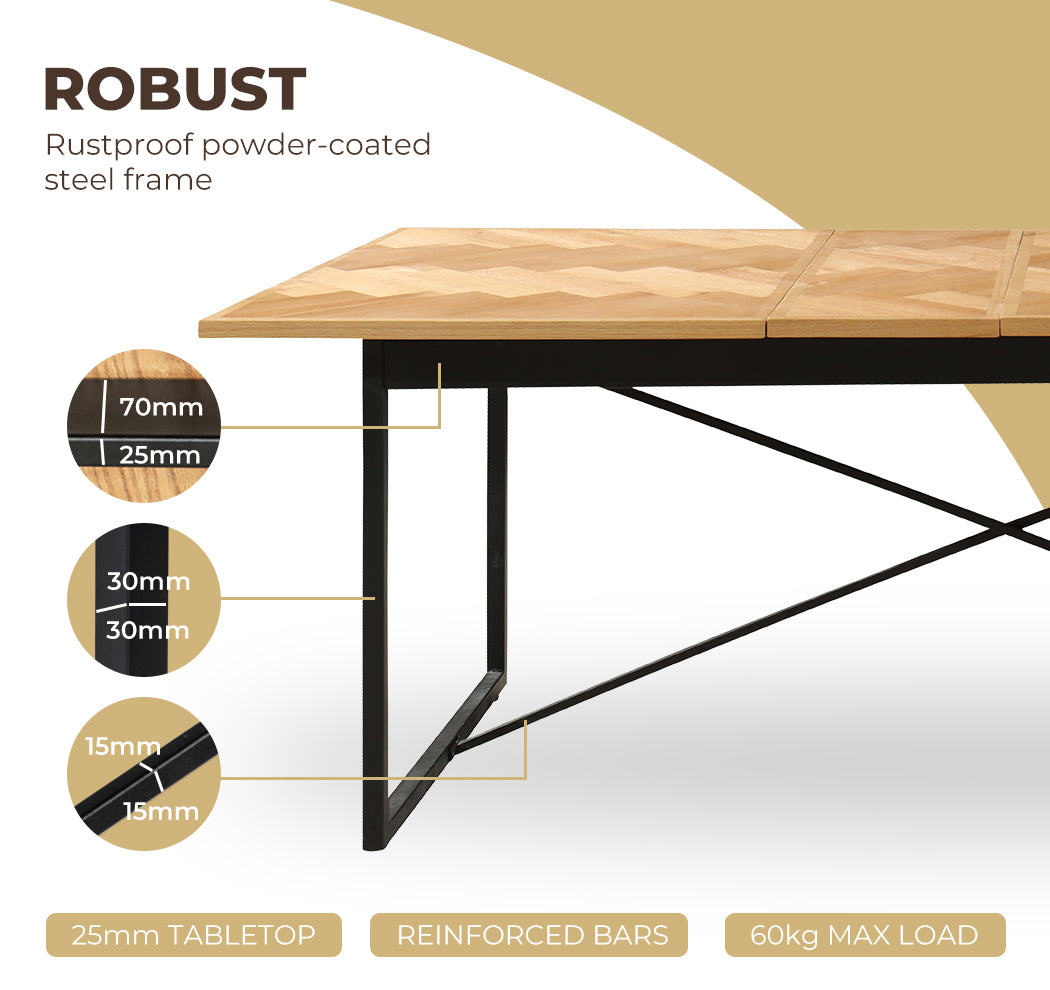 Levede Dining Table Extendable Rectangle Kitchen - Levede