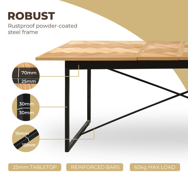 Levede Dining Table Extendable Rectangle Kitchen - Levede