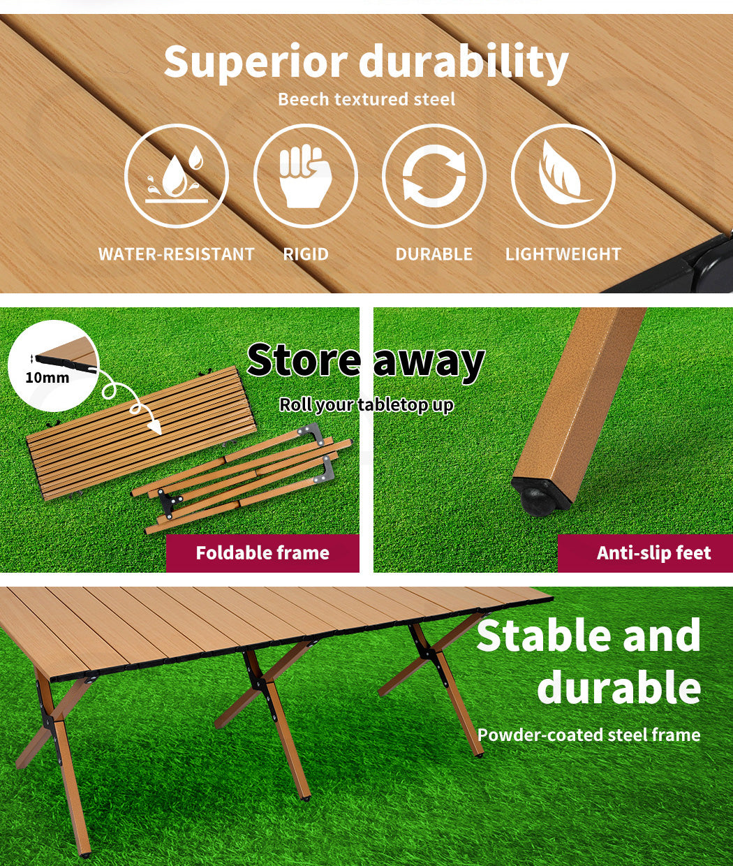 Levede Folding Camping Table - Portable and Foldable Design - Levede