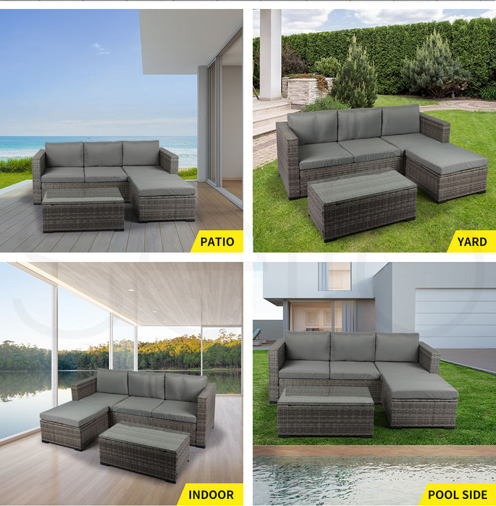 Levede 5pcs Outdoor Sofa Set Patio Furniture