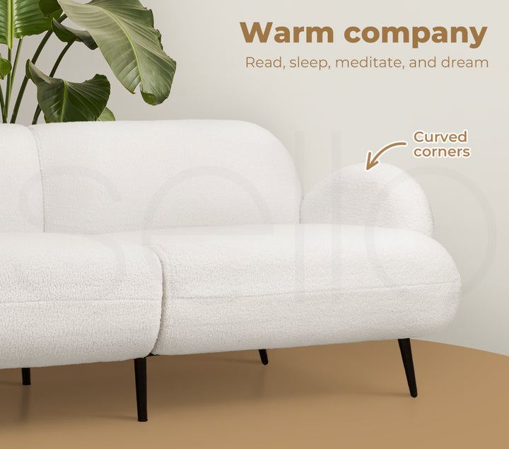 Levede Cloud Sofa 3 Seater Sherpa Fleece