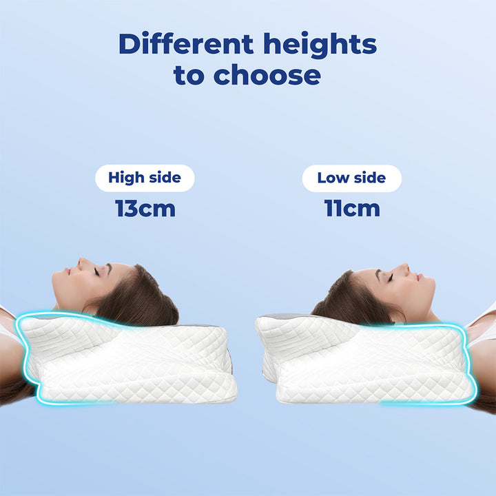 Memory Foam Pillow Shoulder Neck Support High Low Side Pain Relief