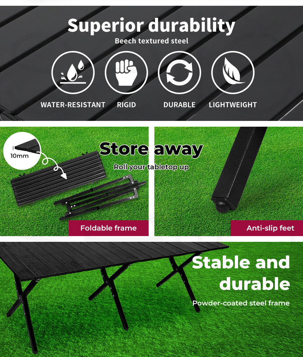 Levede Folding Camping Table - Portable and Foldable Design - Levede