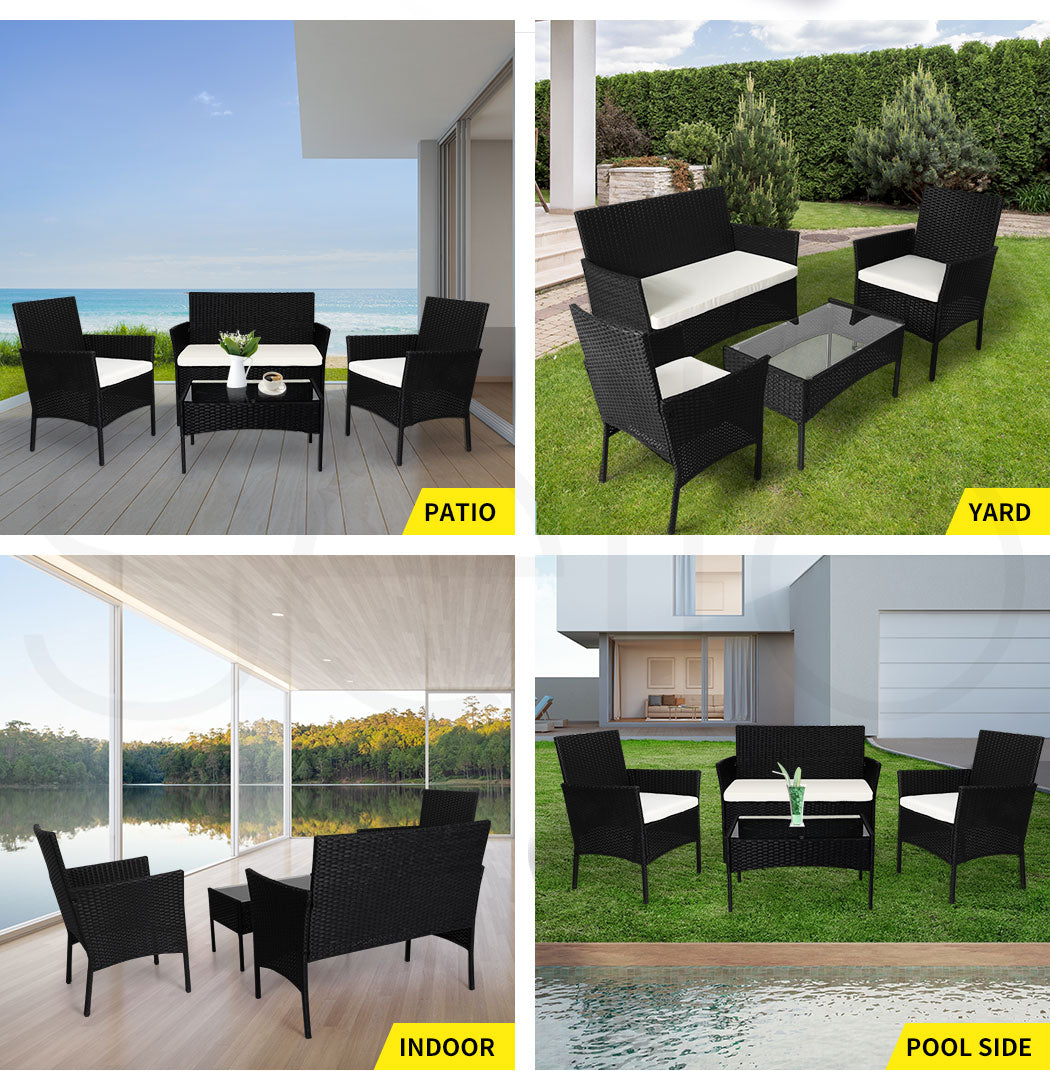 Levede 4PCS Outdoor Furniture Setting - Levede