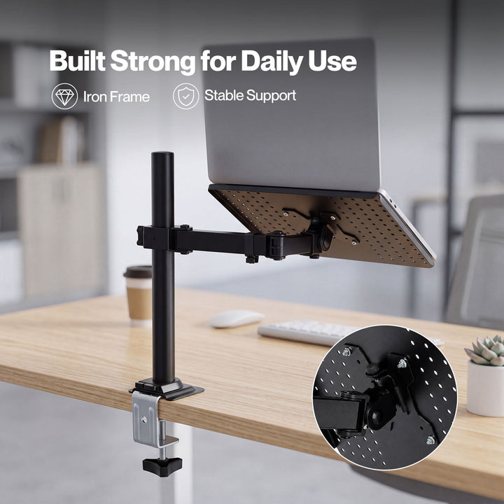 Single Monitor Arm Desk Mount for 13-32 Inch Height Adjustable Black