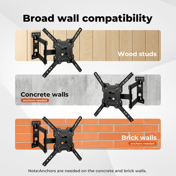 Levede TV Wall Mount Bracket Full Motion Swivel Tilt LED LCD Plasma 22-55 inch