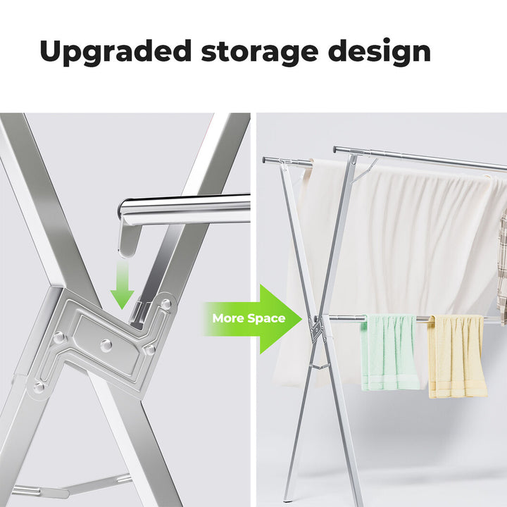 Levede Clothes Drying Rack Garment Airer - Adjustable Foldable
