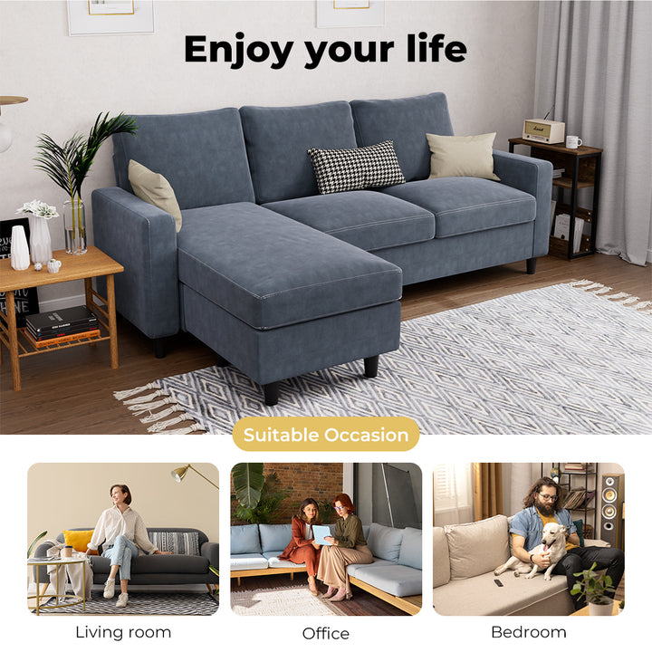 Levede L-shaped Sectional Sofa Lounge Chaise Set - Levede