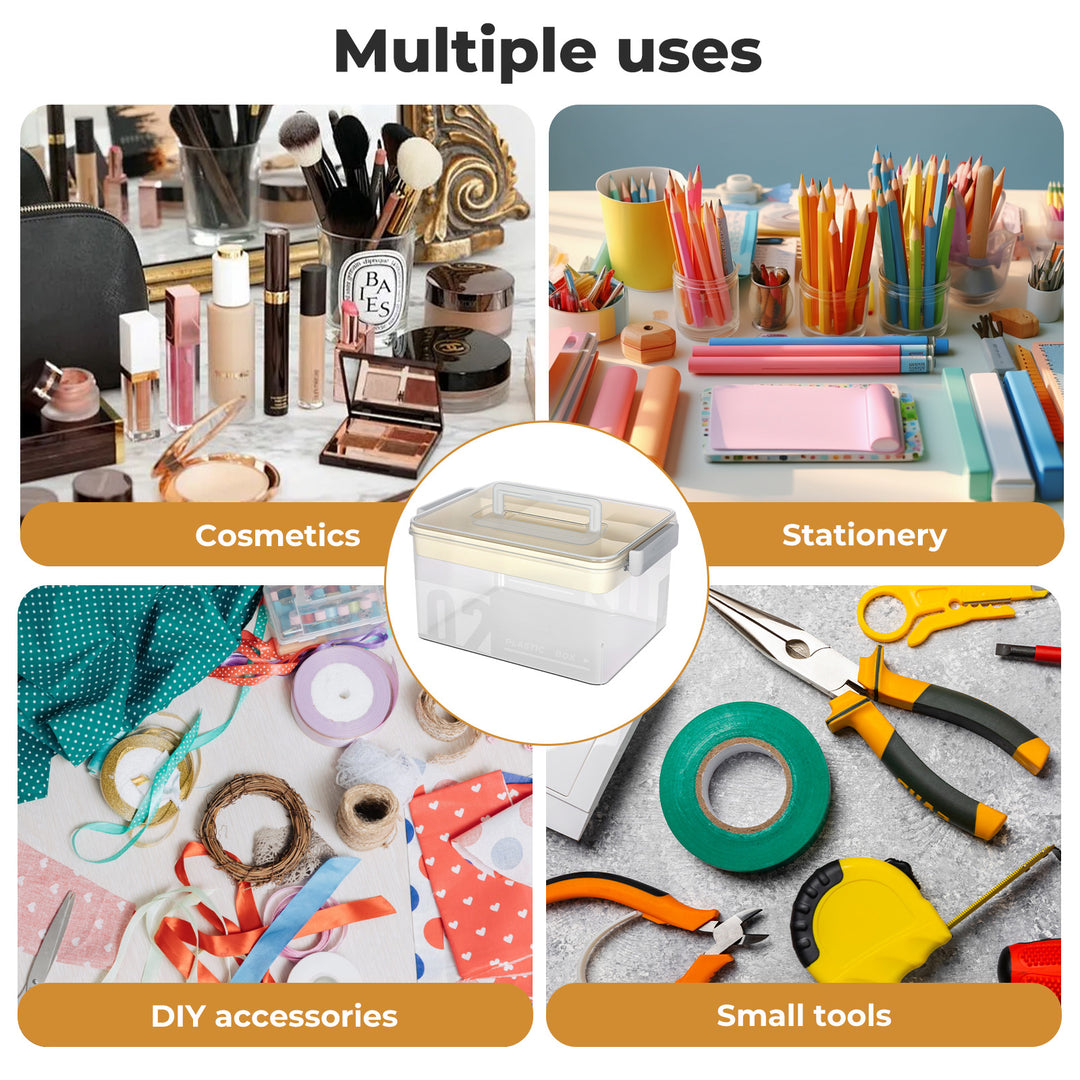 Medical Storage Box Large Capacity Two Layer Medicine Case Household