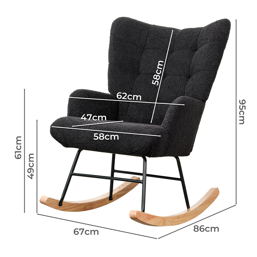 Levede Fleece Rocking Chair