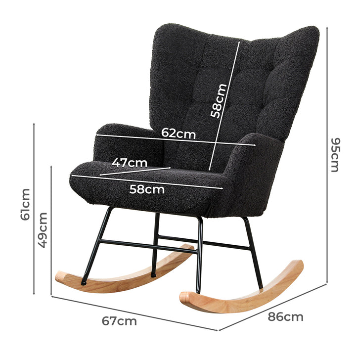 Levede Fleece Rocking Chair
