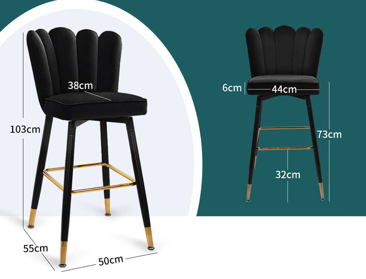 Levede 2x Bar Stools Kitchen Stool Chairs - Levede