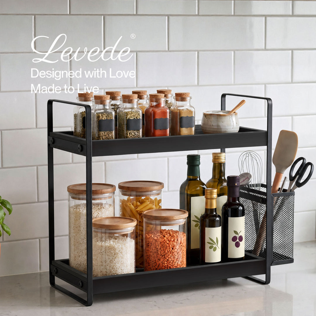 Levede 2 Tier Countertop Organiser Classic Storage Rack Shelf Bathroom Kitchen